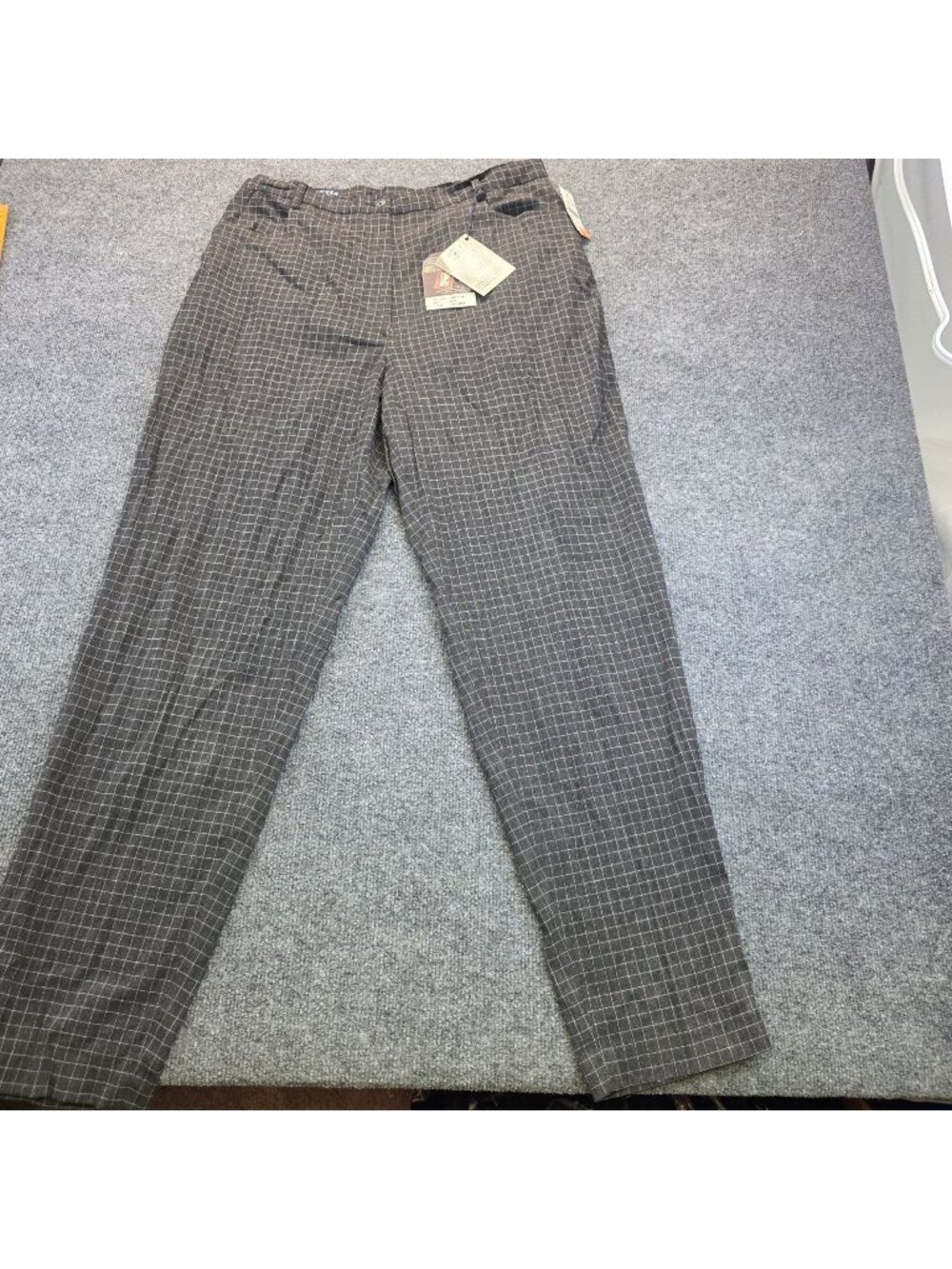 Vintage Cutter & Buck Wool Plaid Pant 16 Cinder Quiet Luxury Old Money Academia